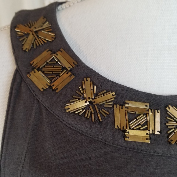 Banana Republic | Embellished Gray Tank | Medium - Picture 6 of 8